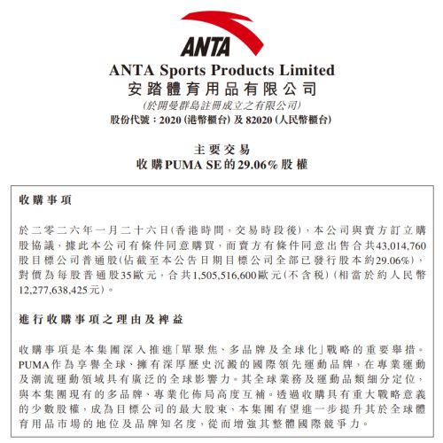 九游娱乐NineGame:120亿元“拿下”彪马安踏并购“永不止步”?(图1)